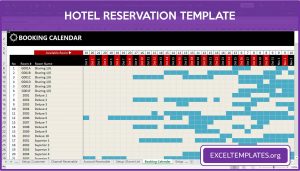 Hotel Reservation Template - One Year Booking Calendar