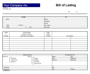 Bill of Lading Excel Template » EXCELTEMPLATES.org